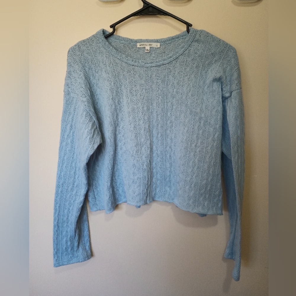 ANTISTAR Crop Crochet Long Sleeve